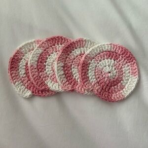 Hand Crocheted Shell Coaster Set (4)